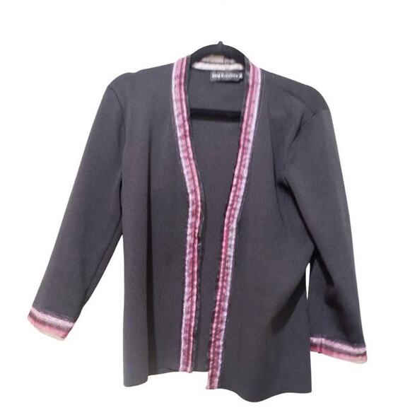Dana Buchman black silk cardigan. - Picture 1 of 2